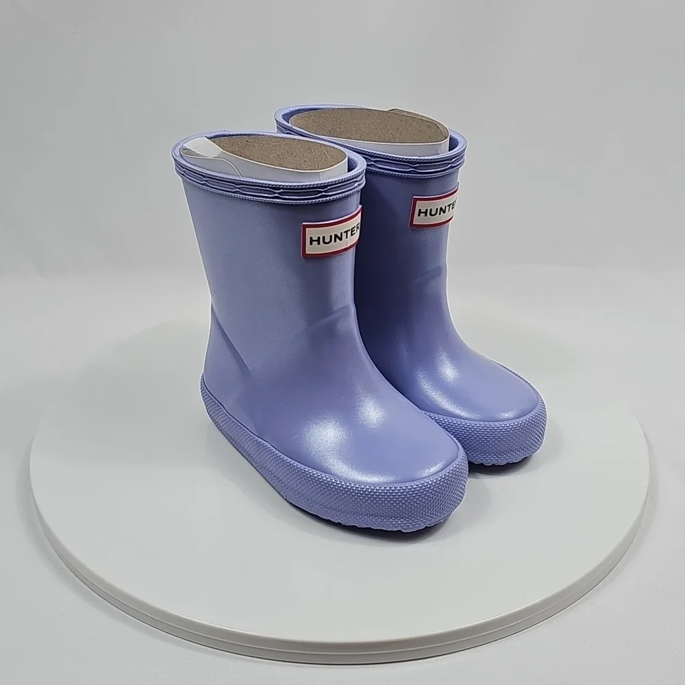 NIB Hunter Toddler First Classic Nebula Rain Boots Iridescent Purple Lavender 5